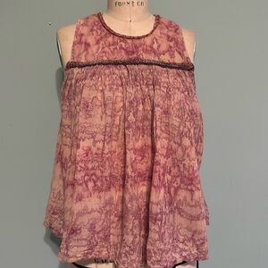 Anthropologie boho tie dye pattern tank top